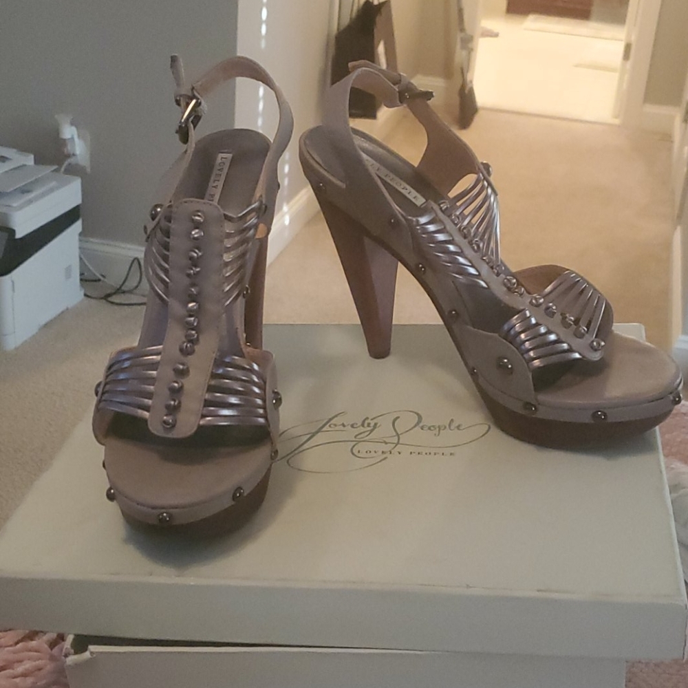 Lovely People 'Calantha' Studded Pump (Taupe)